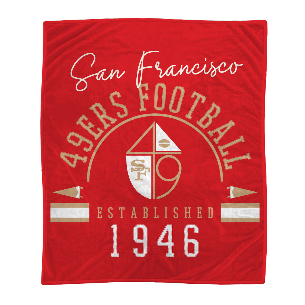 San Francisco 49ers Vintage Logo Series Blanket