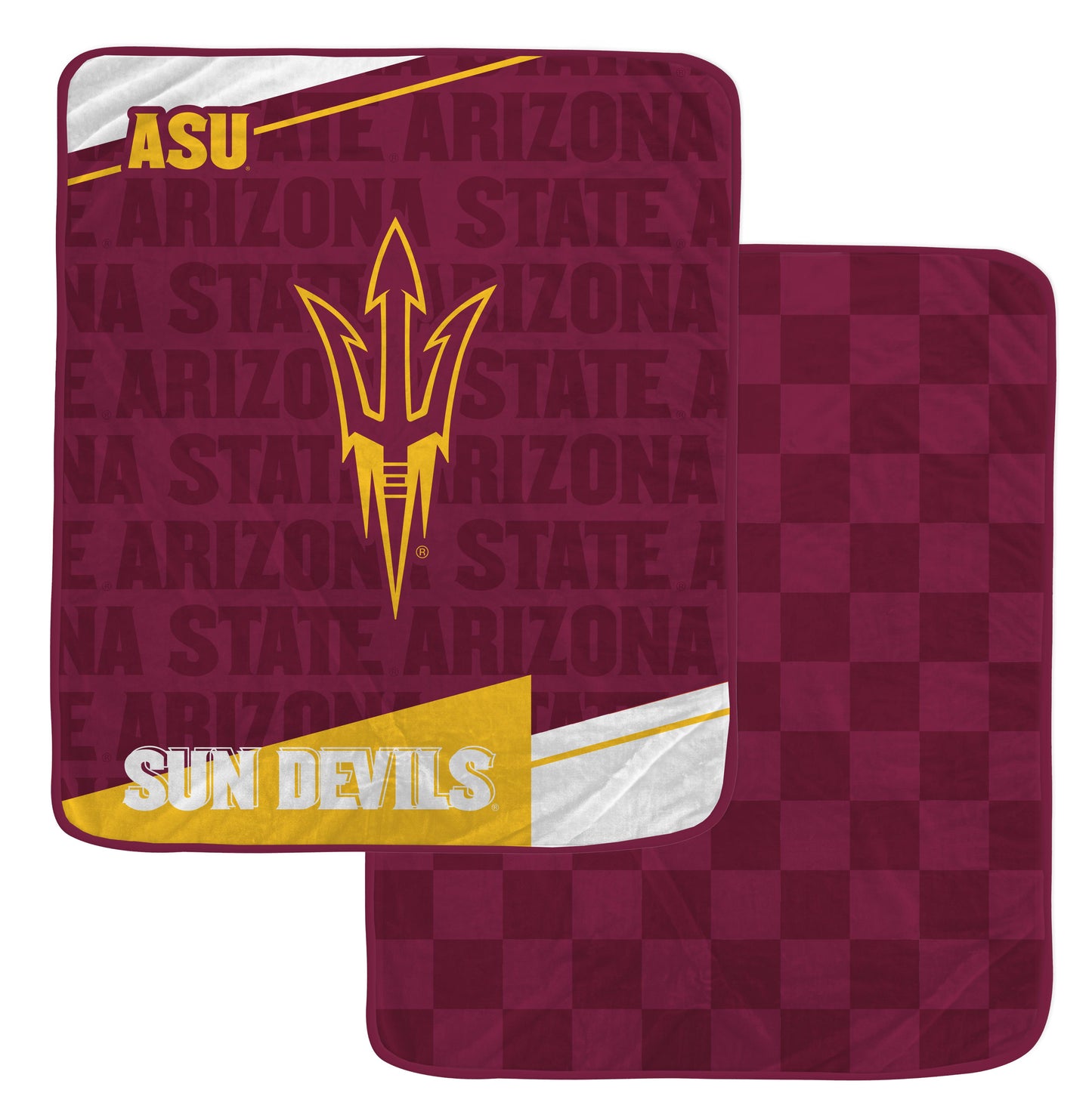 NCAA Diagonal Ghost Checker 60x70 Blanket