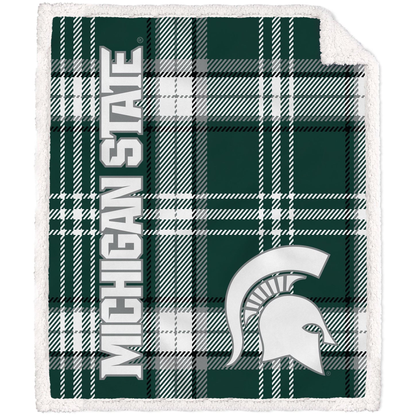 NCAA Playmaker Plaid Ultra Cozy Sherpa Throw