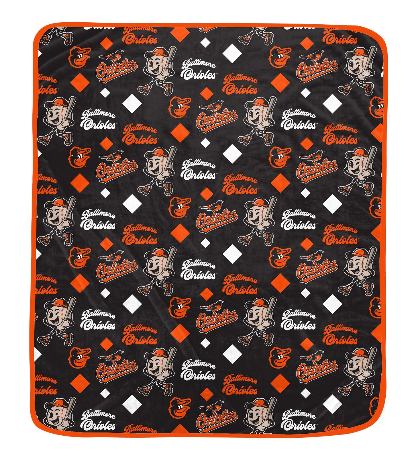 MLB Retro Mascot Repeat 60x70 Cozy Blanket