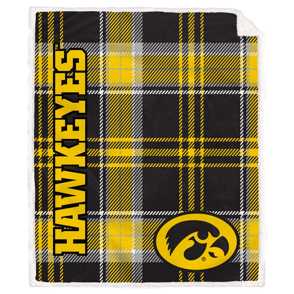 NCAA Playmaker Plaid Ultra Cozy Sherpa Throw