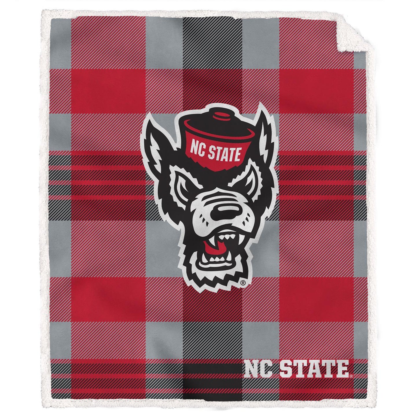 NCAA Plaid Steel Royal Plush Sherpa 60x70 Blanket