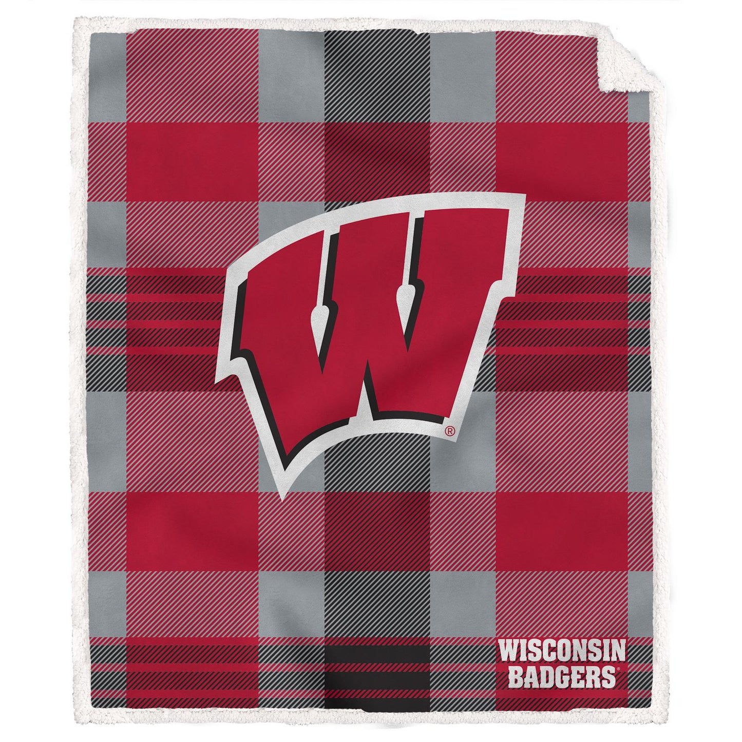 NCAA Plaid Steel Royal Plush Sherpa 60x70 Blanket