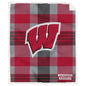 NCAA Plaid Steel Royal Plush Sherpa 60x70 Blanket