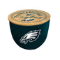 NFL Script Circle Wood Top Ceramic Candle