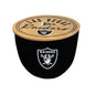 NFL Script Circle Wood Top Ceramic Candle