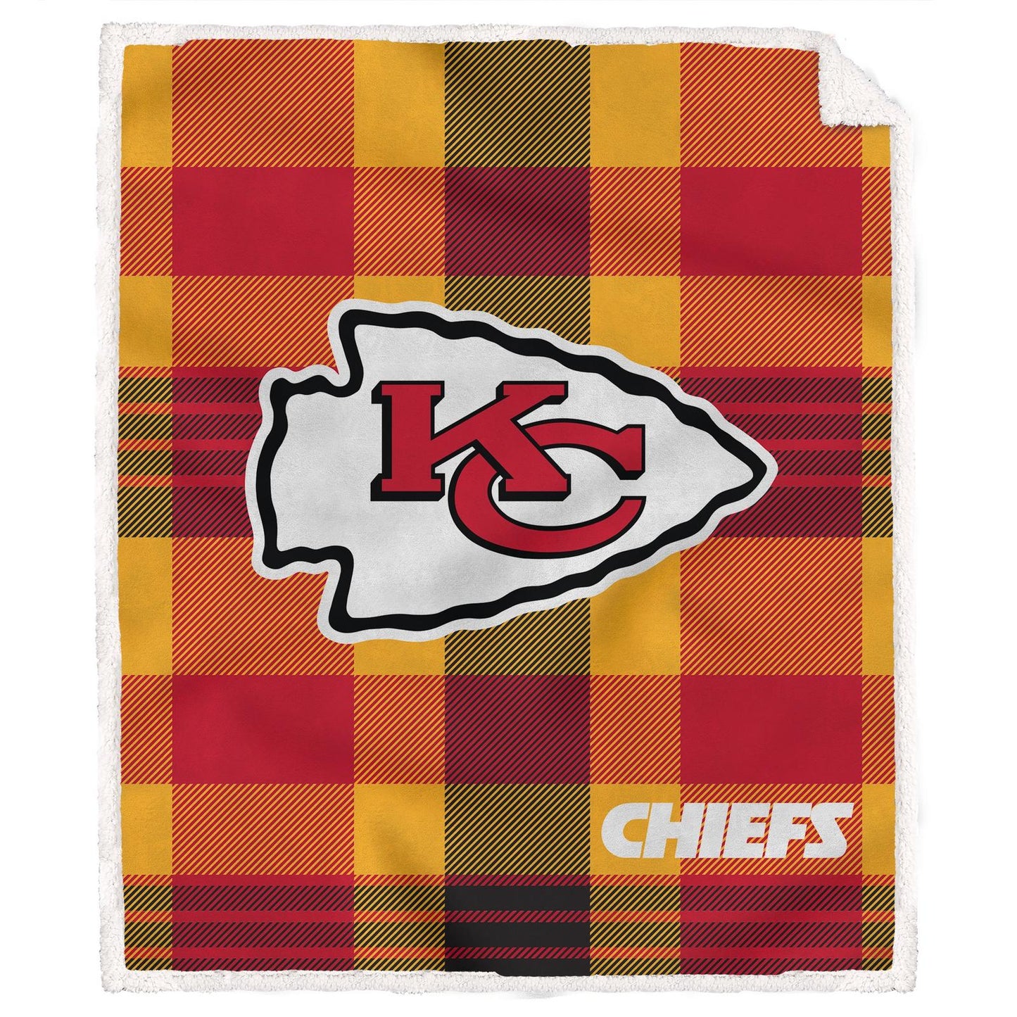 NFL Plaid Steel Royal Plush Sherpa 60x70 Blanket