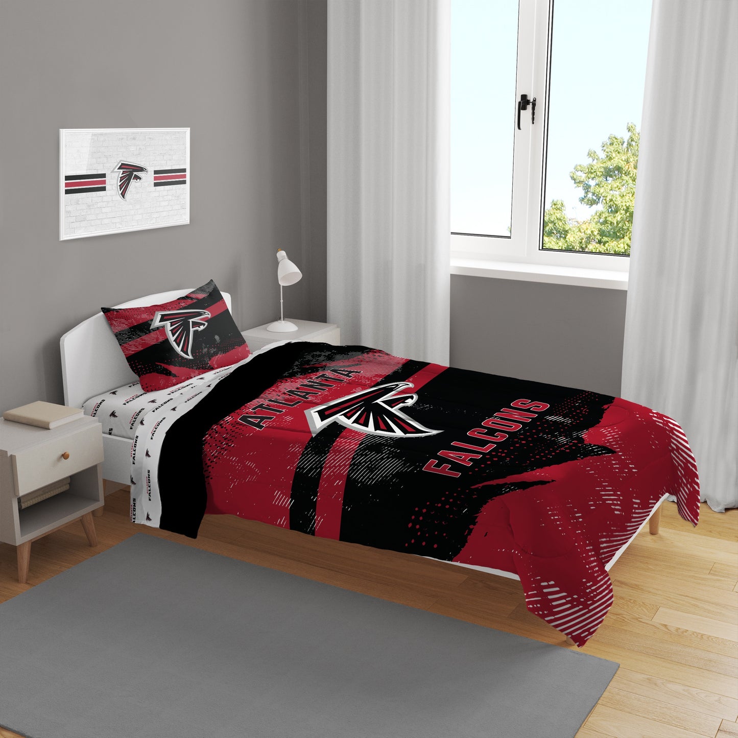 NFL Slanted Stripe 4 PC Twin Bed in a Bag