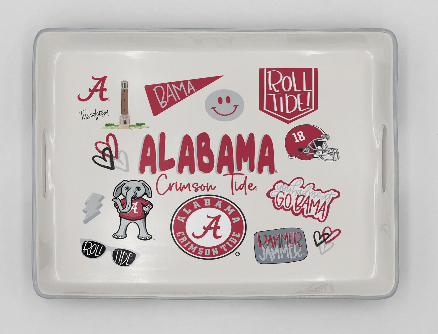 NCAA Loco Fan Large Serving Tray w/Handles