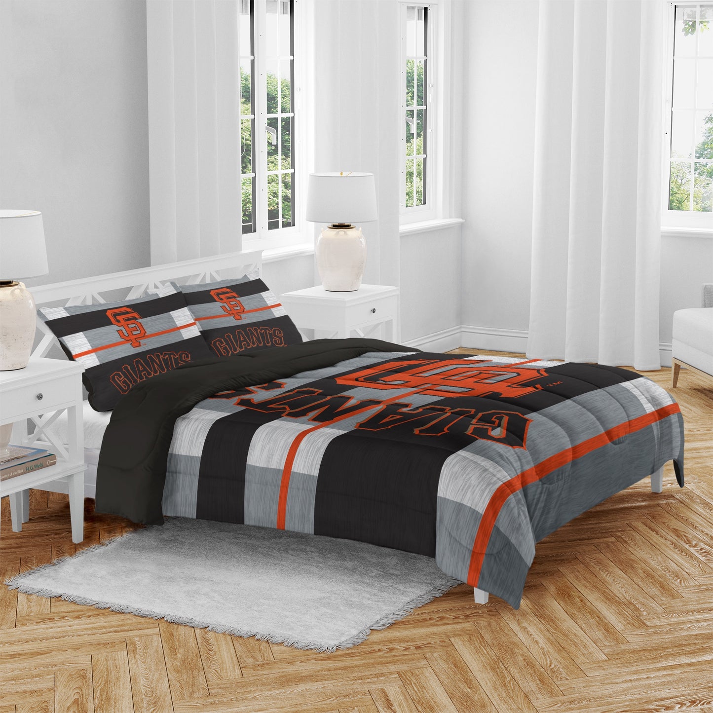 MLB Heathered Stripe 3 PC Queen Bed in a Bag