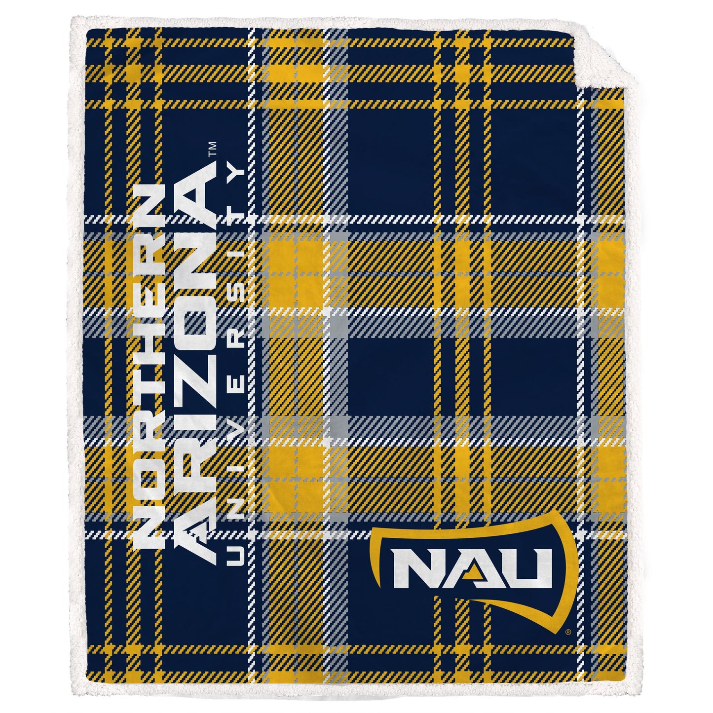 NCAA Playmaker Plaid Ultra Cozy Sherpa Throw