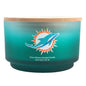 NFL Glass Gradient 14.5 oz Candle Print Wood Top