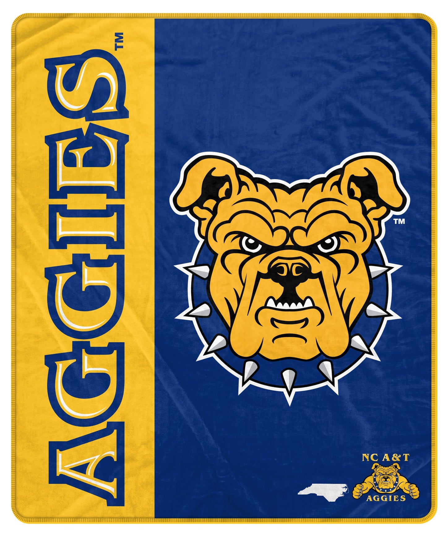 NCAA Endzone Ultra Soft Tailgate Throw