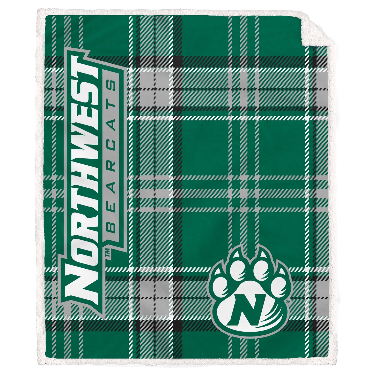 NCAA Playmaker Plaid Ultra Cozy Sherpa Throw