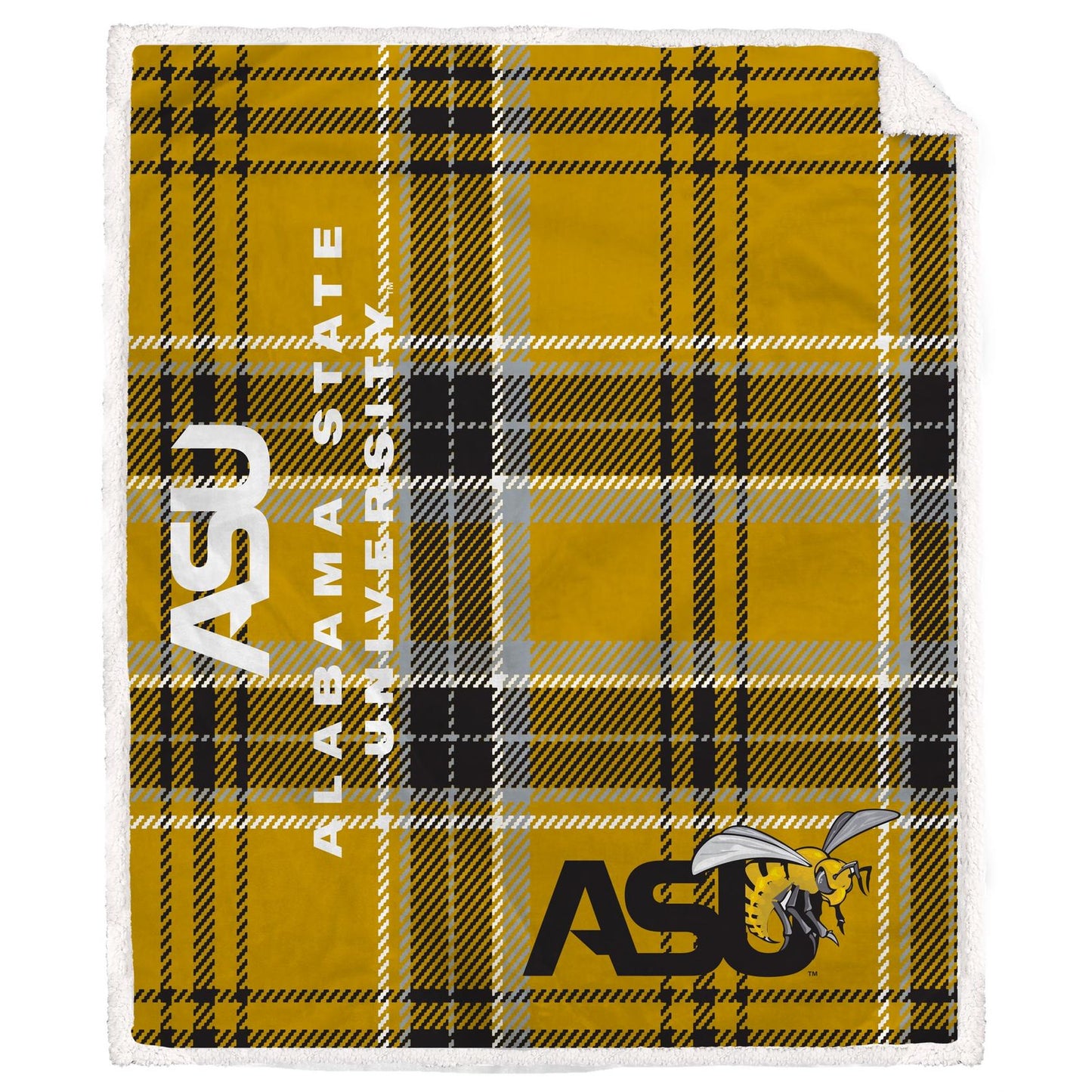 NCAA Playmaker Plaid Ultra Cozy Sherpa Throw