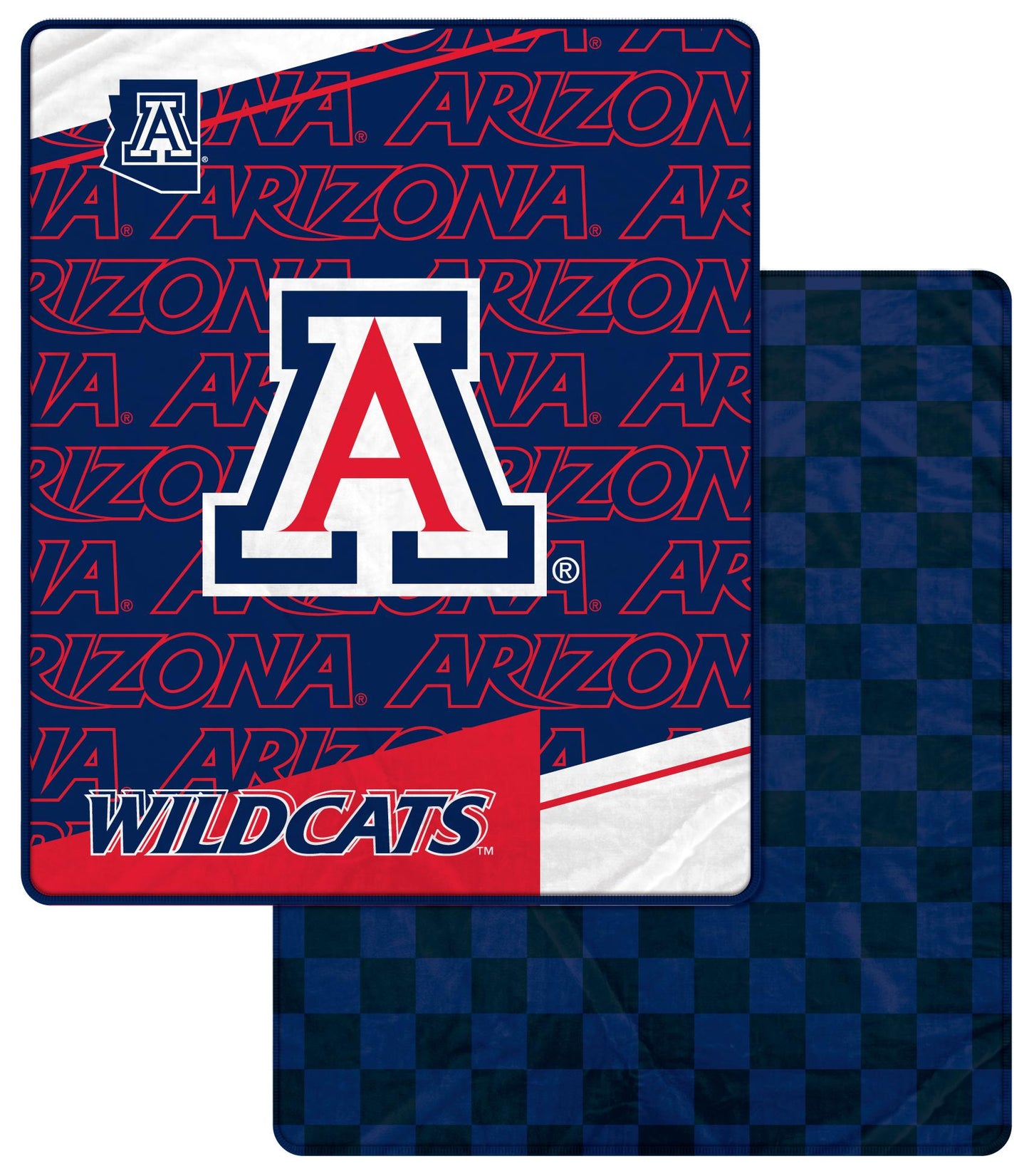 NCAA Diagonal Ghost Checker 60x70 Blanket