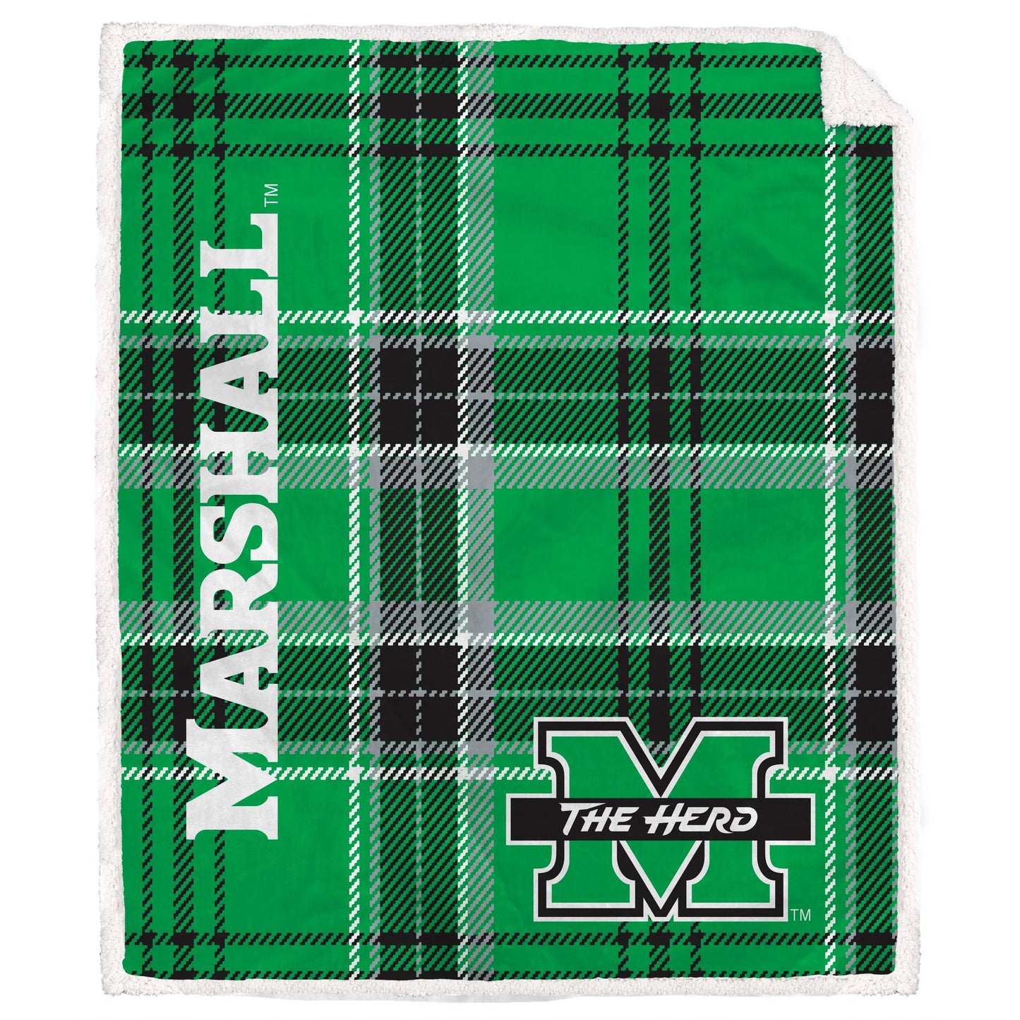NCAA Playmaker Plaid Ultra Cozy Sherpa Throw