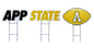 NCAA Wordmark & Football 3 Pack Yard Sign Set