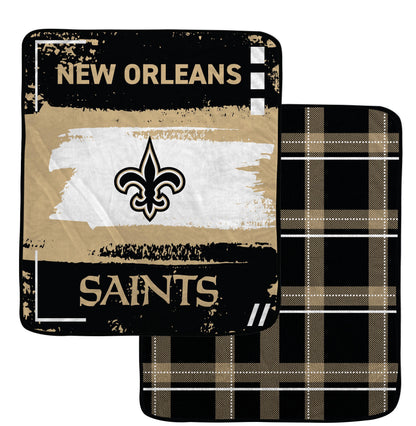 NFL Distressed Brush 2 Sided Ultra Cozy 60x70 Blanket