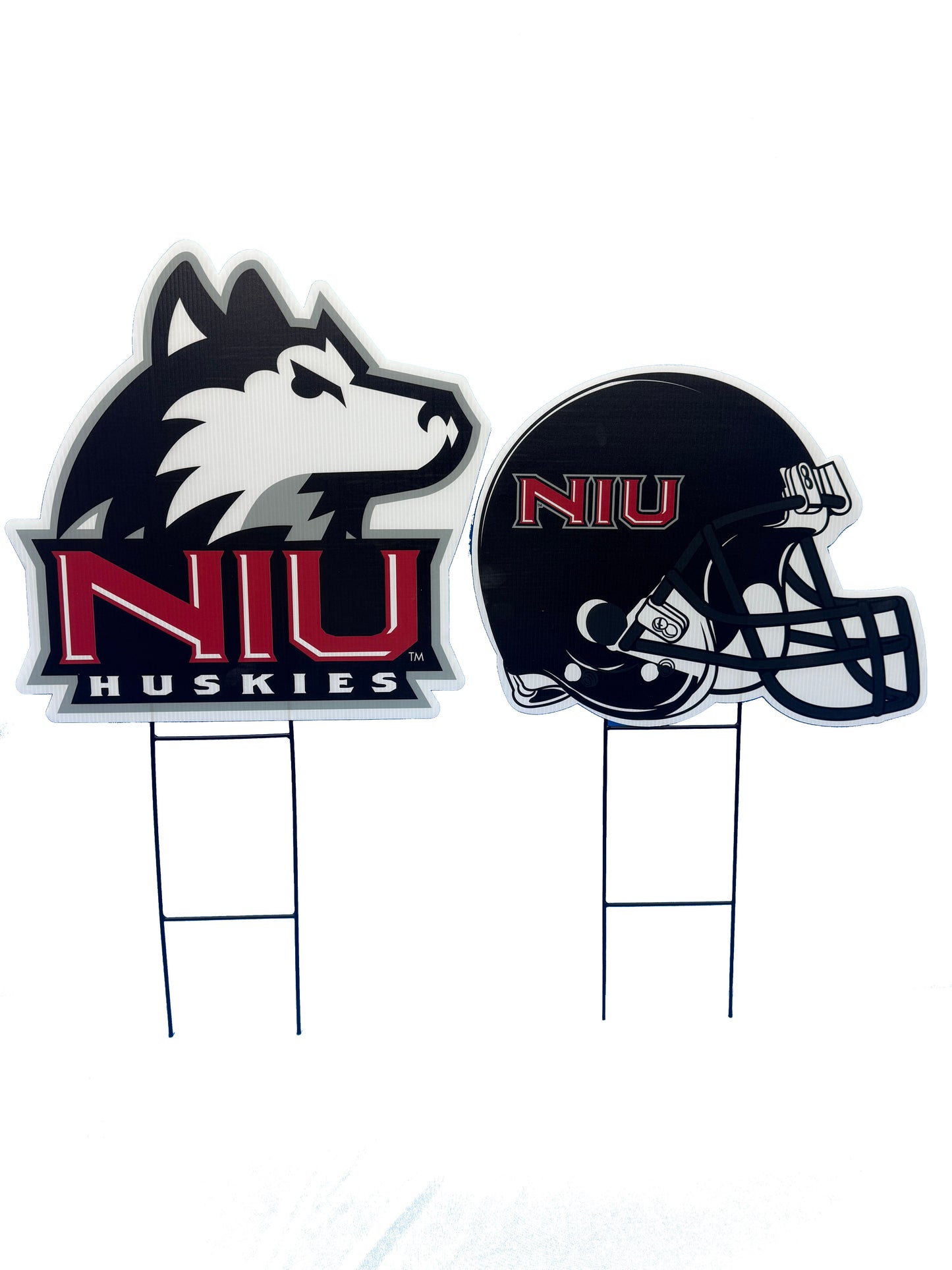 NCAA Logo and Helmet 2 Pack Yard Sign Set