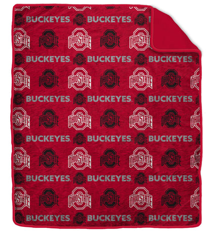 NCAA Tonal Wordmark 60x70 Faux Fur Blanket