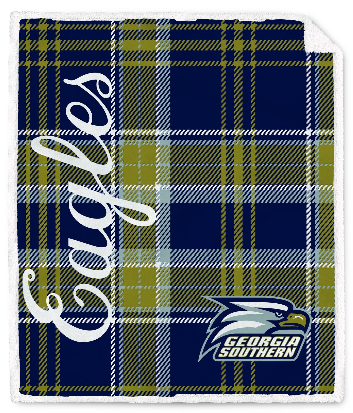 NCAA Playmaker Plaid Ultra Cozy Sherpa Throw