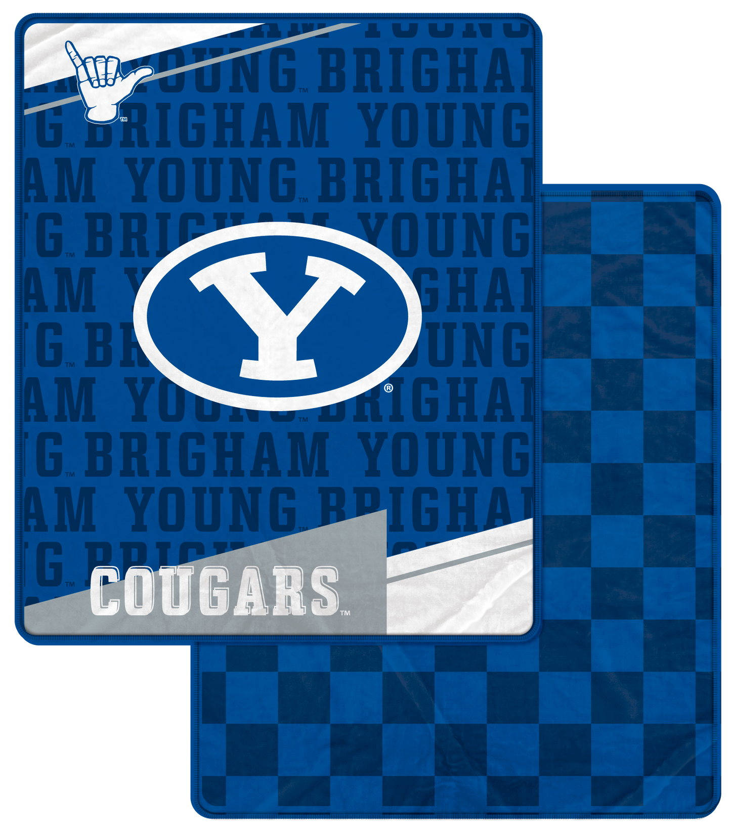 NCAA Diagonal Ghost Checker 60x70 Blanket