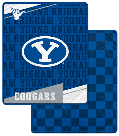 NCAA Diagonal Ghost Checker 60x70 Blanket
