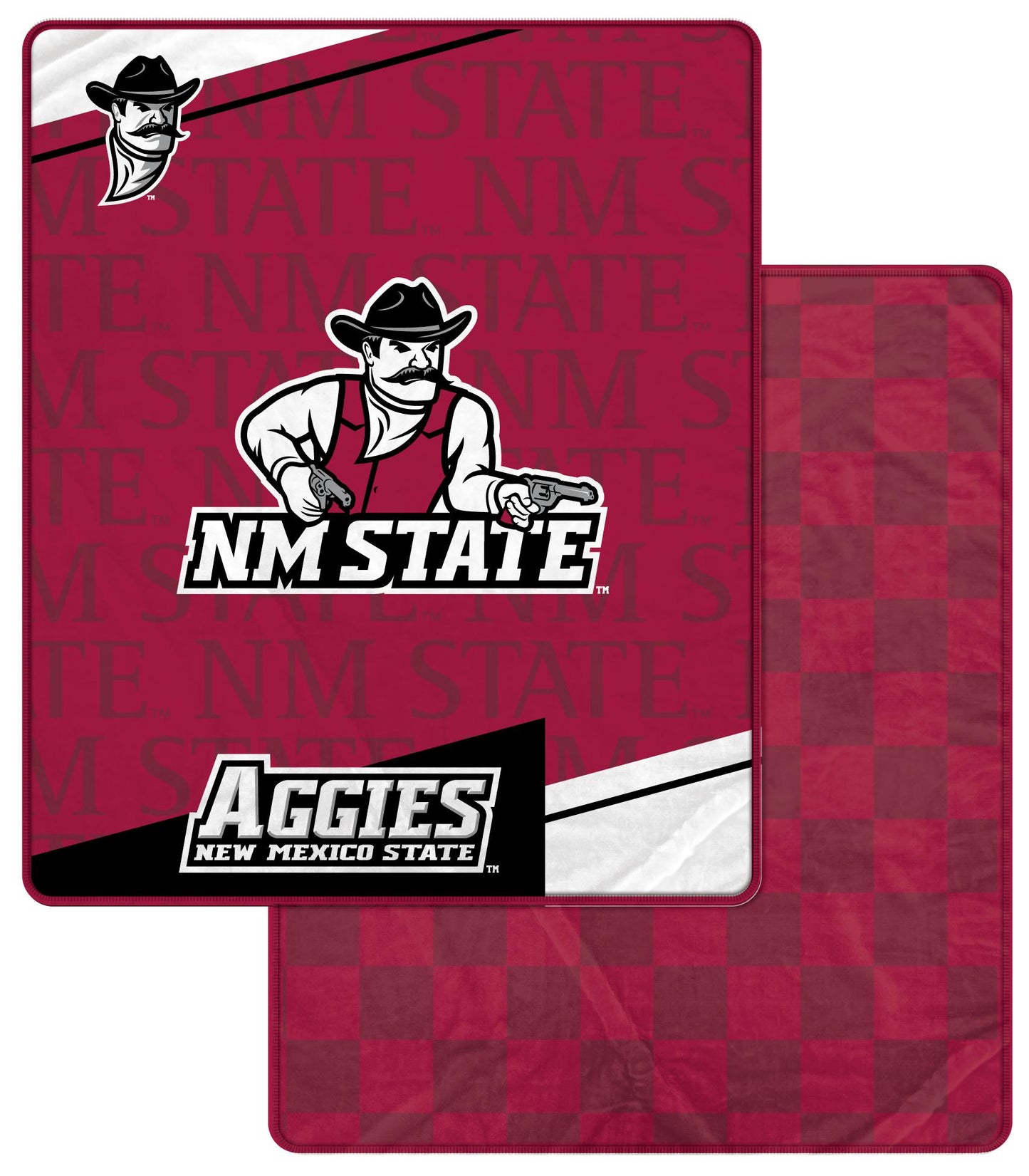 NCAA Diagonal Ghost Checker 60x70 Blanket