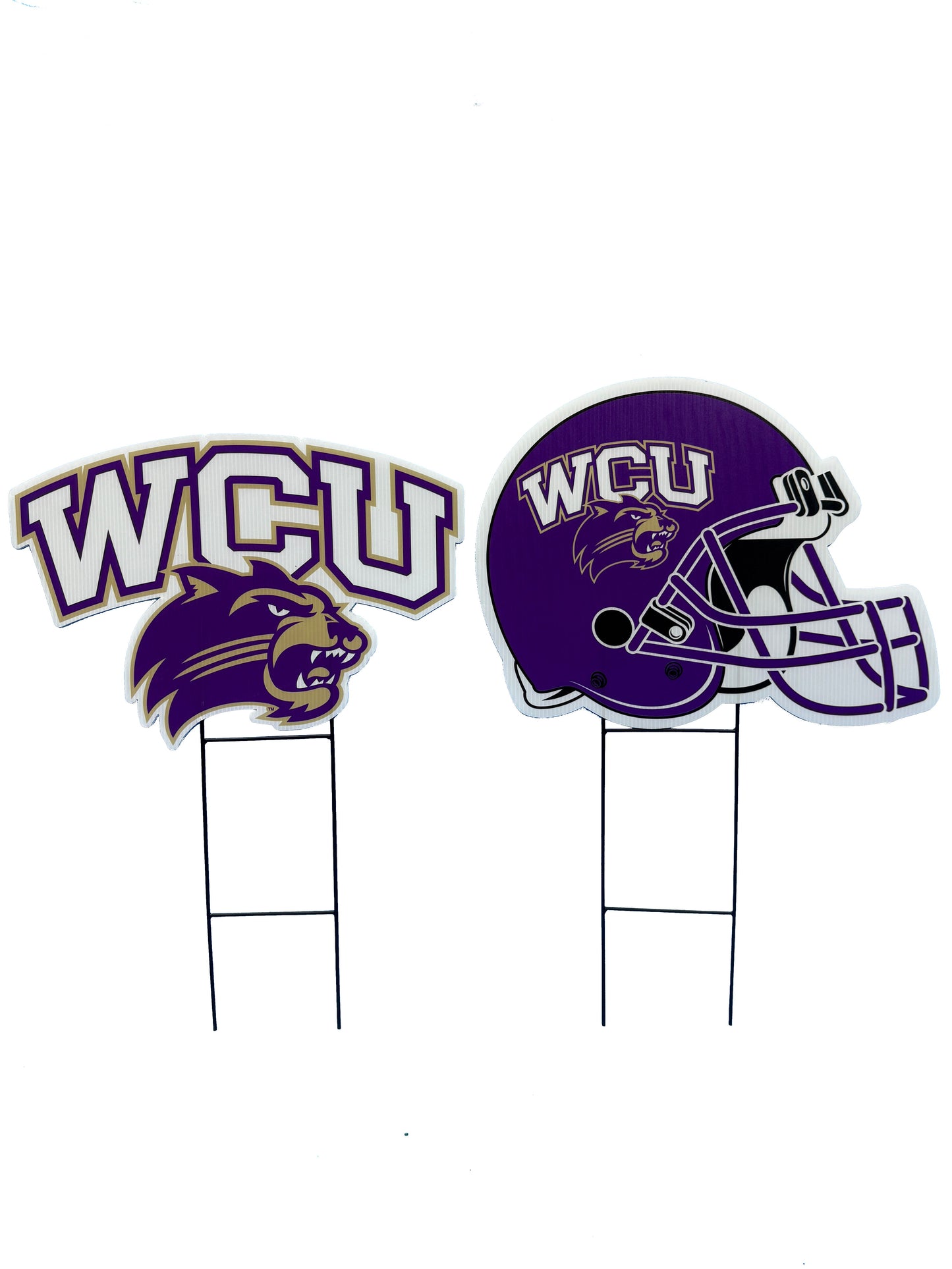 NCAA Logo and Helmet 2 Pack Yard Sign Set