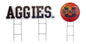 NCAA Wordmark & Football 3 Pack Yard Sign Set
