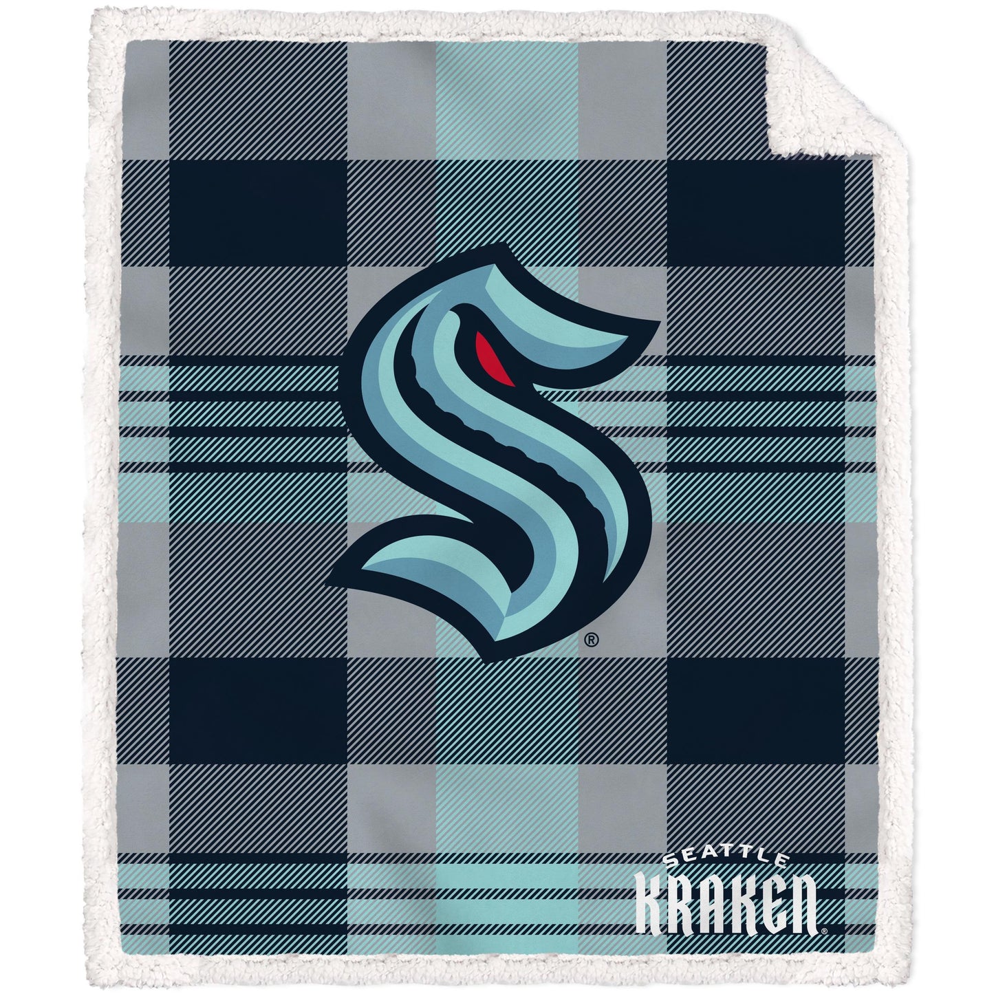 NHL Plaid Steel Royal Plush Sherpa 60x70 Blanket
