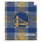NBA Plaid Steel Royal Plush Sherpa 60x70 Blanket