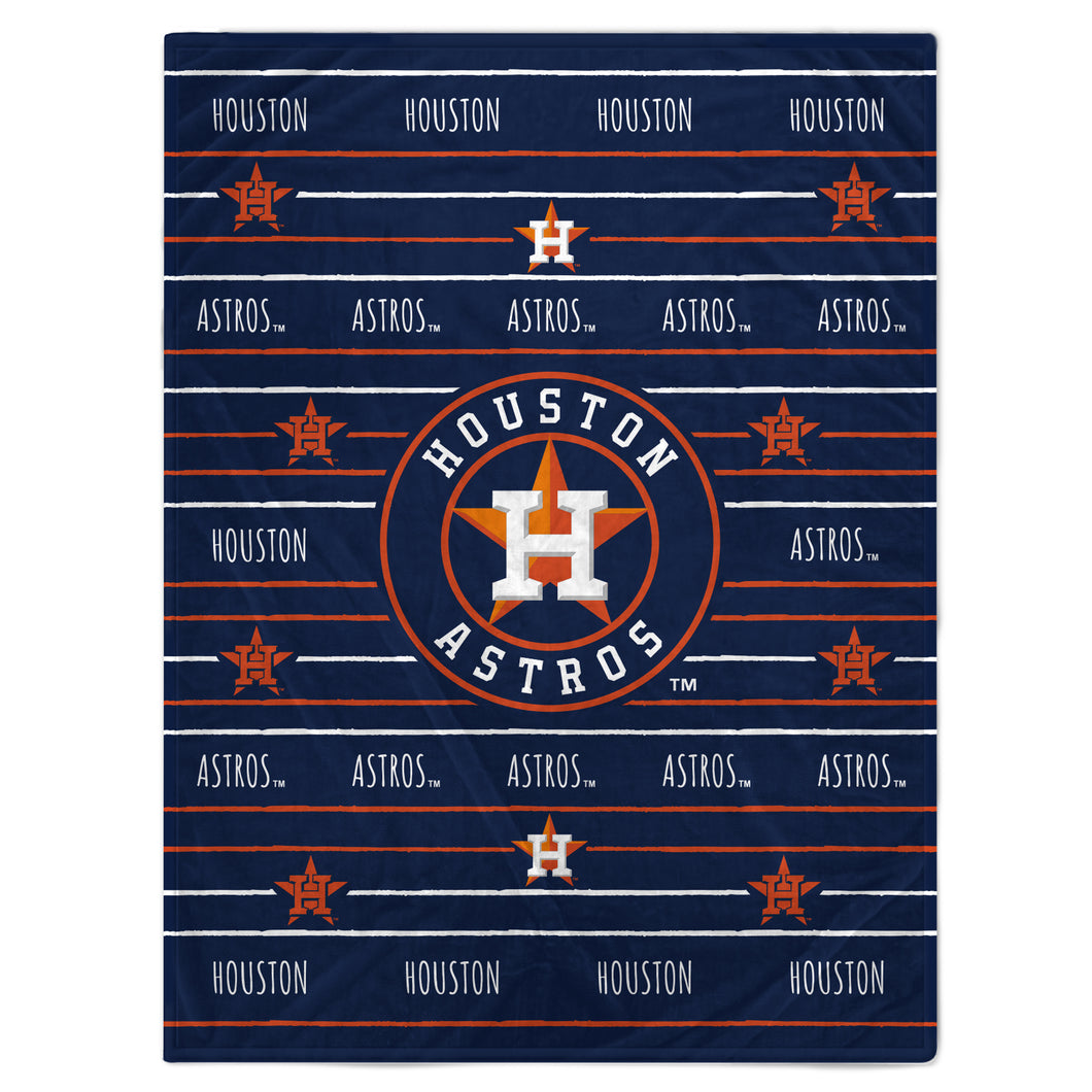 Houston Astros Logo Stripe Blanket
