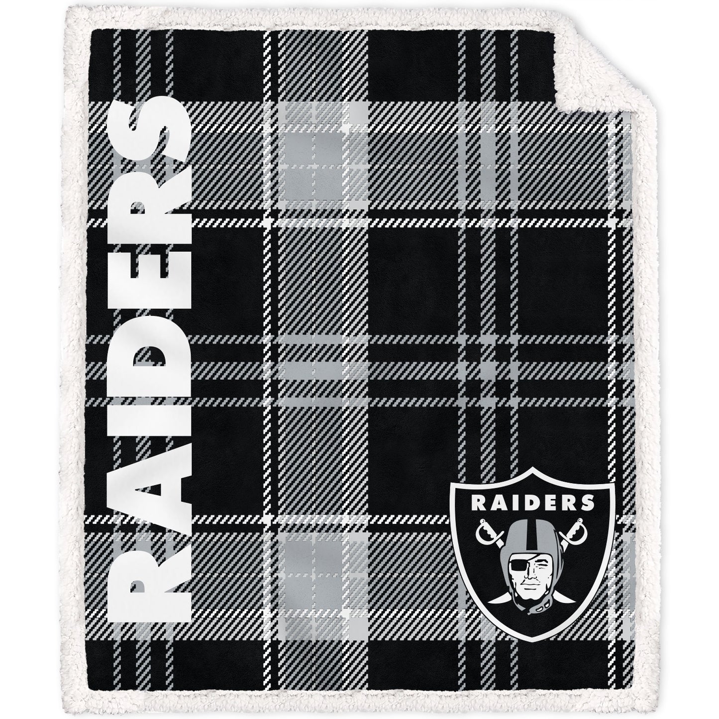 NFL Playmaker Plaid Ultra Cozy Sherpa Throw