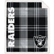 Load image into Gallery viewer, NFL Playmaker Plaid Ultra Cozy Sherpa Throw
