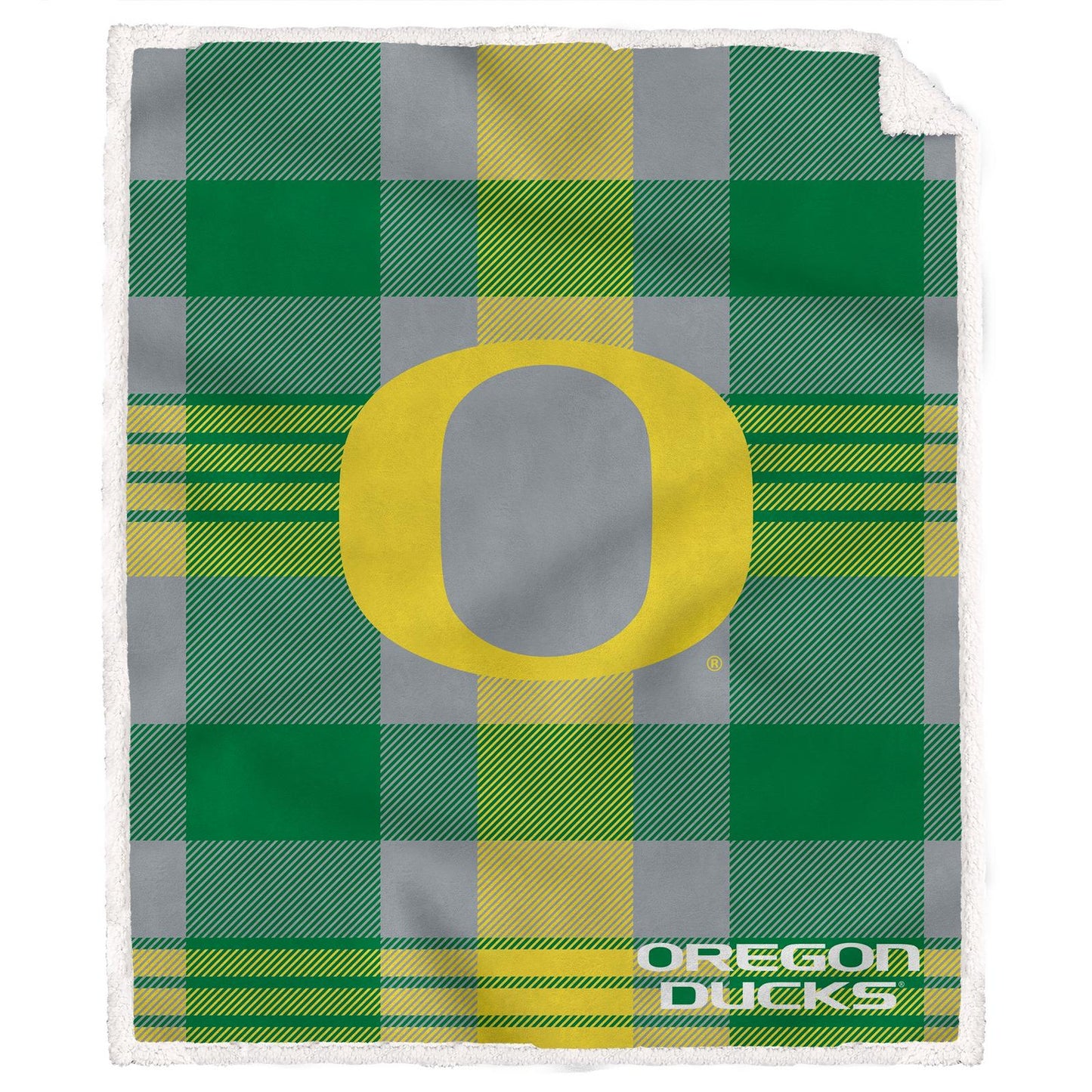 NCAA Plaid Steel Royal Plush Sherpa 60x70 Blanket