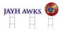 NCAA Wordmark & Football 3 Pack Yard Sign Set