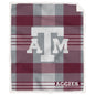 NCAA Plaid Steel Royal Plush Sherpa 60x70 Blanket
