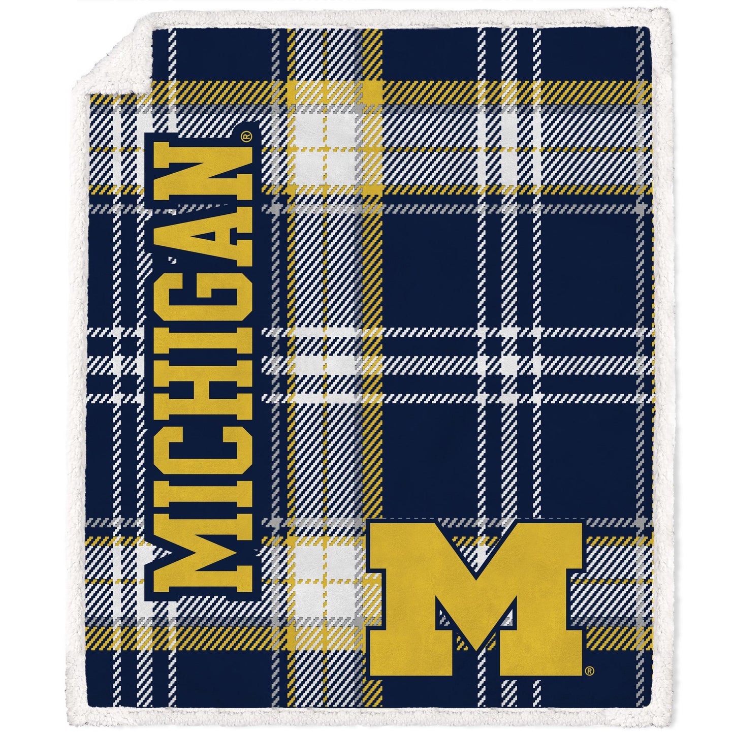 NCAA Playmaker Plaid Ultra Cozy Sherpa Throw