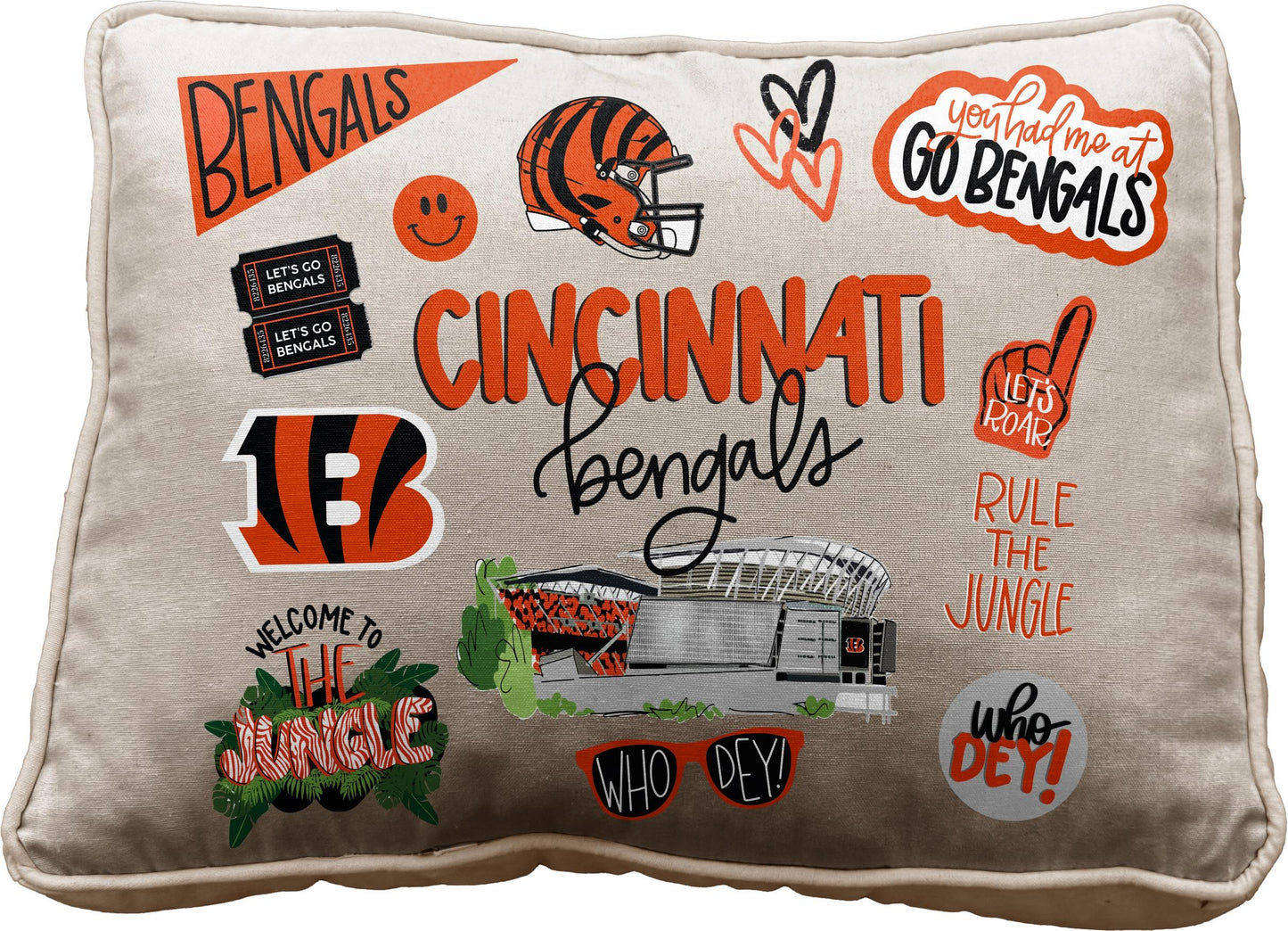 NFL Loco Fan Canvas Décor Pillow