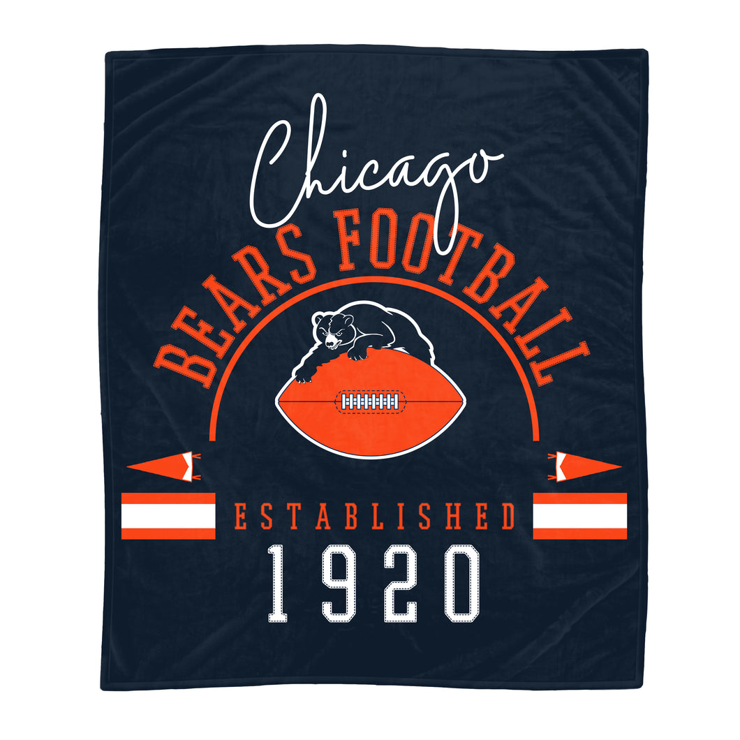 Chicago Bears Vintage Logo Series Blanket