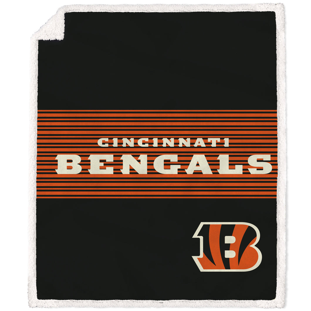 Cincinnati Bengals Center Stripe Blanket