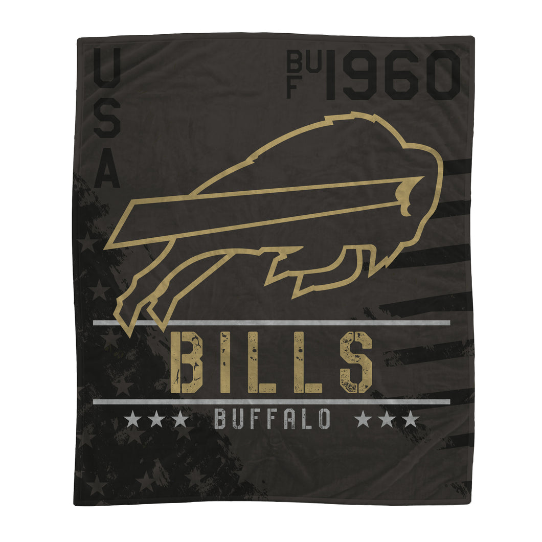 Buffalo Bills Black Camo Blanket