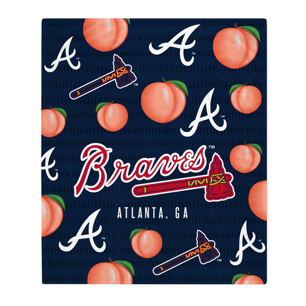 Atlanta Braves Hometown Logos Blanket