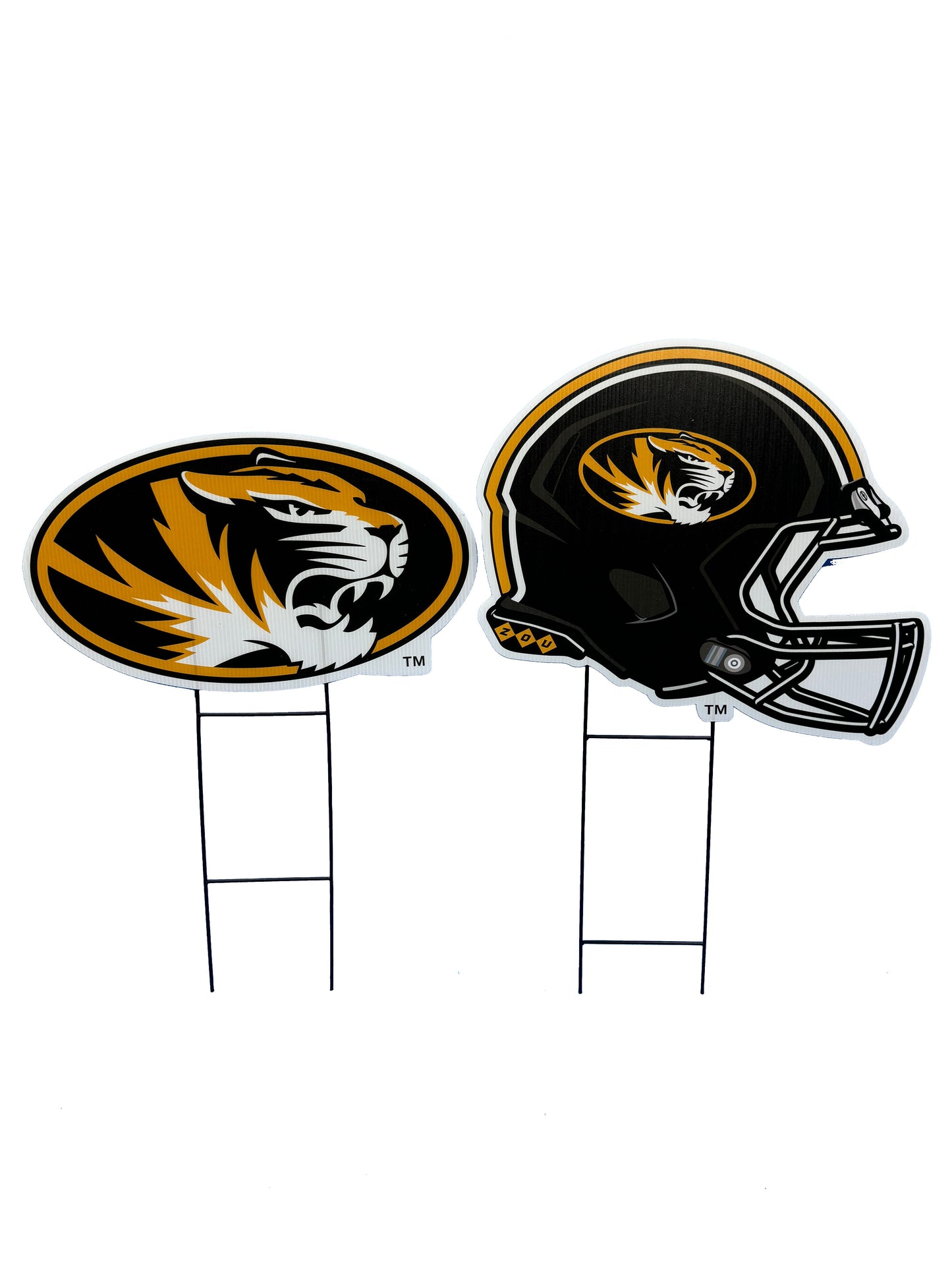 NCAA Logo and Helmet 2 Pack Yard Sign Set