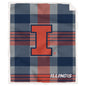 NCAA Plaid Steel Royal Plush Sherpa 60x70 Blanket