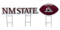 NCAA Wordmark & Football 3 Pack Yard Sign Set