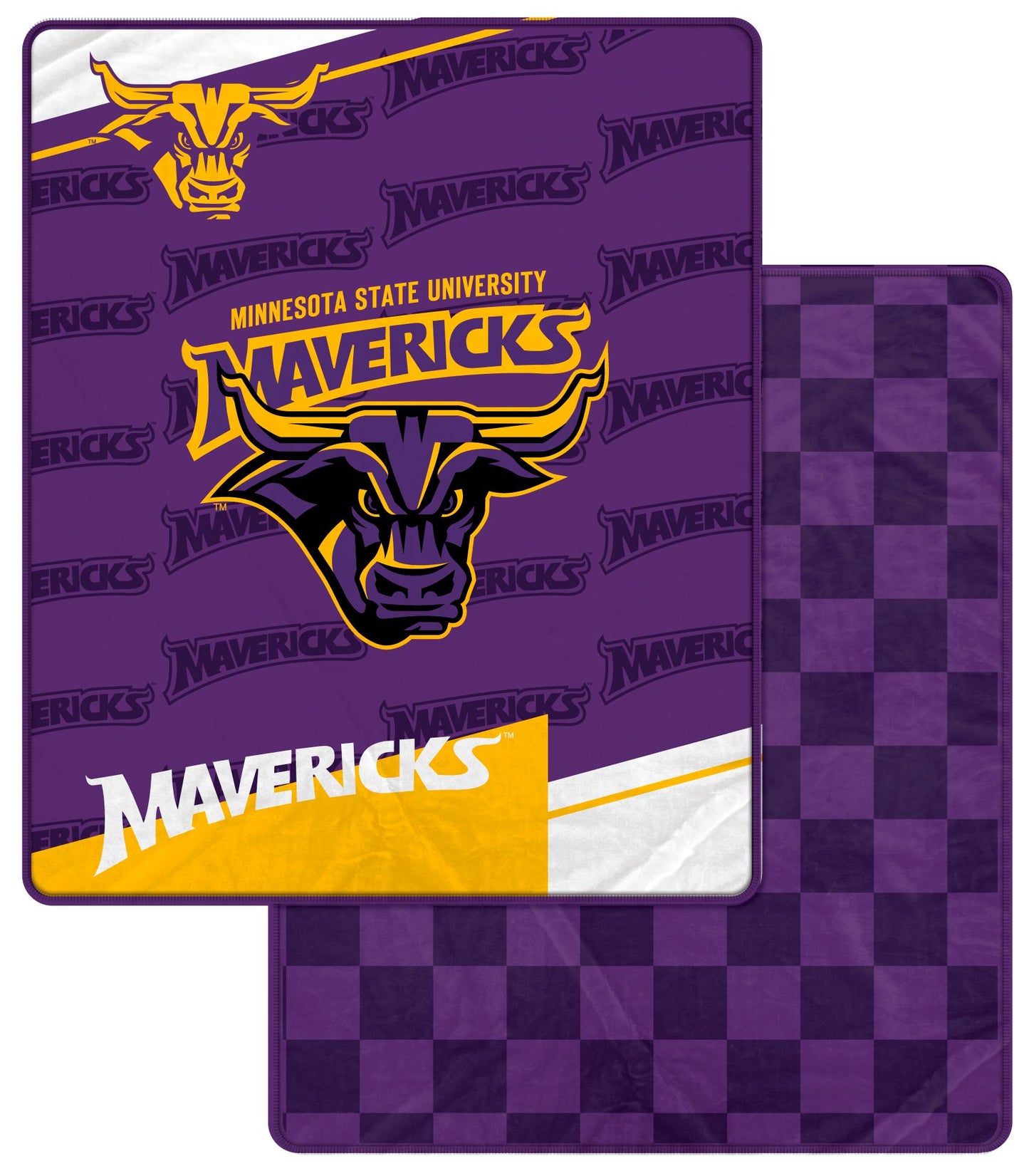 NCAA Diagonal Ghost Checker 60x70 Blanket
