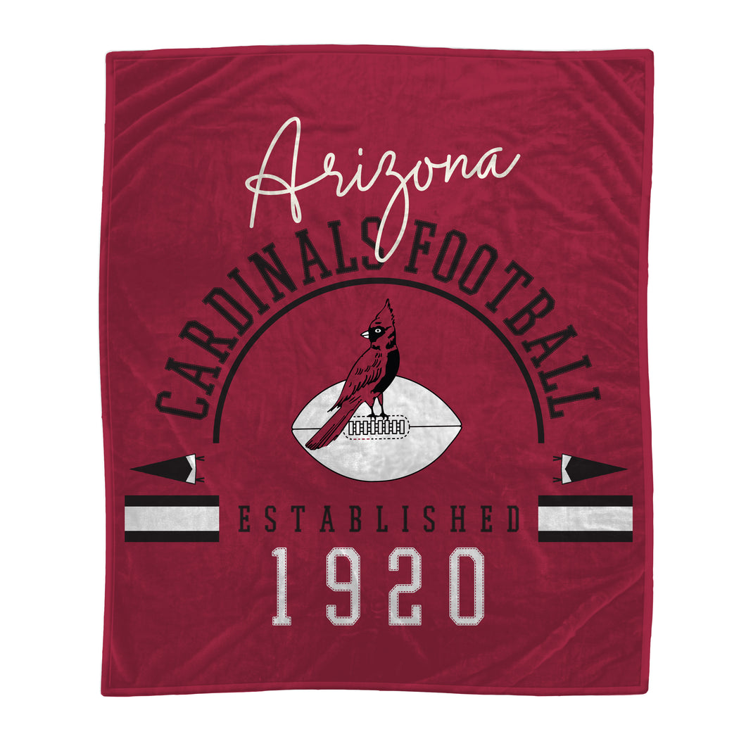 Arizona Cardinals Vintage Logo Series Blanket